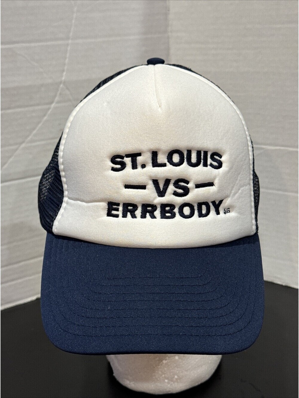 St Louis Vs Errbody Art Business Entertainment Mesh Snapback Blue Baseball Cap